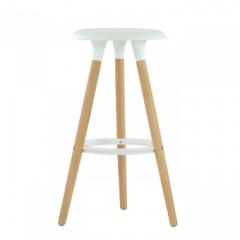 Барный стул Barneo N-19 Modern интерьерный белый в Асбесте - asbest.mebel24.online | фото