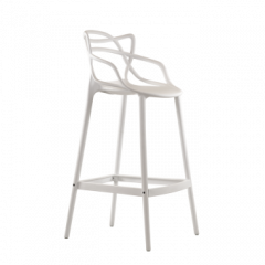 Барный стул Barneo N-235 Masters, белый, design Phillip Stark в Асбесте - asbest.mebel24.online | фото 1