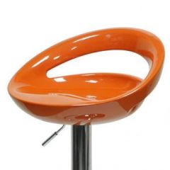 Барный стул Barneo N-6 Disco оранжевый глянец в Асбесте - asbest.mebel24.online | фото 2