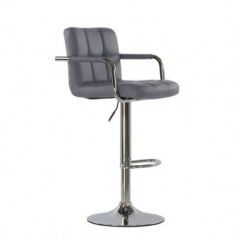 Барный стул Barneo N-69 Kruger Arm Серый в Асбесте - asbest.mebel24.online | фото 1
