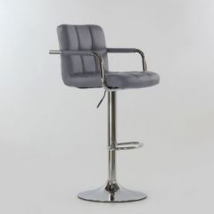 Барный стул Barneo N-69 Kruger Arm Серый в Асбесте - asbest.mebel24.online | фото 4