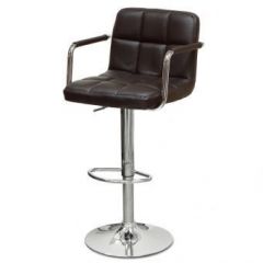 Барный стул Barneo N-69 Kruger Arm Темно-коричневый в Асбесте - asbest.mebel24.online | фото 1