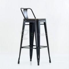 Барный стул N-238 Tolix Wood style Черный в Асбесте - asbest.mebel24.online | фото 5
