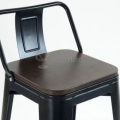 Барный стул N-238 Tolix Wood style Черный в Асбесте - asbest.mebel24.online | фото 3