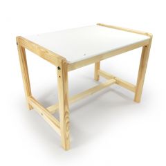Детский растущий комплект стол и два стула  Я САМ "Лофт" (Белый, Сосна) в Асбесте - asbest.mebel24.online | фото 3