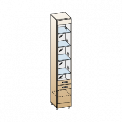 Гостиная Камелия Композиция 1 (Гикори Джексон темный) в Асбесте - asbest.mebel24.online | фото 3