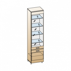 Гостиная Камелия Композиция 5 (Гикори Джексон темный) в Асбесте - asbest.mebel24.online | фото 2