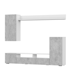 Гостиная МГС 4 (Белый/Цемент светлый) в Асбесте - asbest.mebel24.online | фото 2