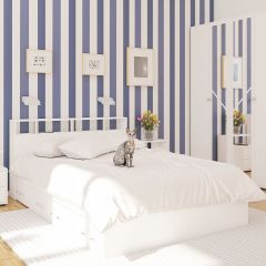 Камелия спальня № 7 Кровать 900 + Стол косметический + Зеркало + Комод, цвет белый, сп.м. 900х2000 мм., б/м, основание есть в Асбесте - asbest.mebel24.online | фото 5
