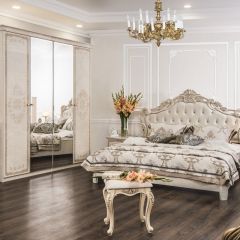 Комод 4 ящика с Зеркалом ППУ (крем) коллекция Патрисия в Асбесте - asbest.mebel24.online | фото 5