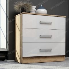 Комод Адель (дуб вотан/белый глянец) в Асбесте - asbest.mebel24.online | фото