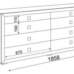 Комод большой Глэдис М27 (ЯШС/Белый) в Асбесте - asbest.mebel24.online | фото 2