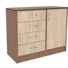 Комод Фиеста (Ясень шимо темный/светлый) Эко в Асбесте - asbest.mebel24.online | фото