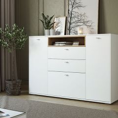 ЛАНС К303 Комод (дуб бунратти/белый) в Асбесте - asbest.mebel24.online | фото