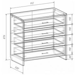 Комод с плитой 22 мм ЛИБЕРТИ в Асбесте - asbest.mebel24.online | фото 3