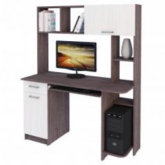 Компьютерный стол №14 (Анкор белый/Анкор темный) в Асбесте - asbest.mebel24.online | фото 2