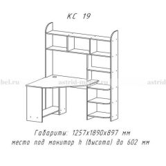 Компьютерный стол №19 (Анкор темный) в Асбесте - asbest.mebel24.online | фото 3