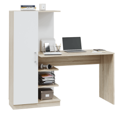Стол компьютерный Софт (УНИ) Дуб Сонома/Белый в Асбесте - asbest.mebel24.online | фото