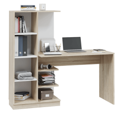 Стол компьютерный Софт (УНИ) Дуб Сонома/Белый в Асбесте - asbest.mebel24.online | фото 2