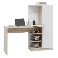 Стол компьютерный Софт (УНИ) Дуб Сонома/Белый в Асбесте - asbest.mebel24.online | фото 3