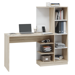 Стол компьютерный Софт (УНИ) Дуб Сонома/Белый в Асбесте - asbest.mebel24.online | фото 4