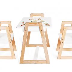 Комплект детской мебели стол и  два стула Я САМ "Лофт-Дуо" (Белый) в Асбесте - asbest.mebel24.online | фото 1
