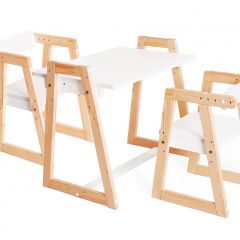 Комплект детской мебели стол и  два стула Я САМ "Лофт-Дуо" (Белый) в Асбесте - asbest.mebel24.online | фото 2