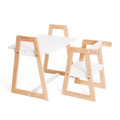 Комплект детской мебели стол и  два стула Я САМ "Лофт-Дуо" (Белый) в Асбесте - asbest.mebel24.online | фото 7