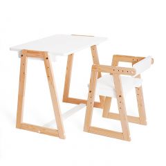 Комплект детской мебели стол и  два стула Я САМ "Лофт-Дуо" (Белый) в Асбесте - asbest.mebel24.online | фото 8