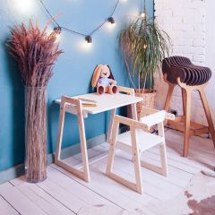 Комплект детской мебели стол и  два стула Я САМ "Лофт-Дуо" (Белый) в Асбесте - asbest.mebel24.online | фото 10