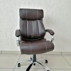 Кресло Barneo K-303 для руководителя (коричневая экокожа) в Асбесте - asbest.mebel24.online | фото