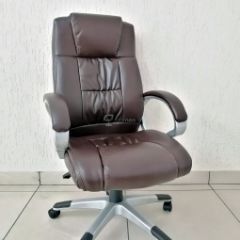 Кресло Barneo K-6 для руководителя (коричневая экокожа) в Асбесте - asbest.mebel24.online | фото