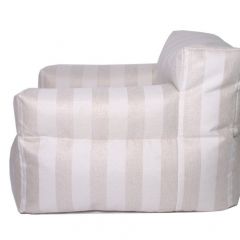 Кресло бескаркасное Уют полоса (Молочный) в Асбесте - asbest.mebel24.online | фото 3