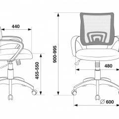 Кресло Бюрократ CH-695N/R/TW-11 красный TW-35N черный TW-11 в Асбесте - asbest.mebel24.online | фото 3
