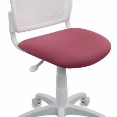 Кресло детское Бюрократ CH-W296NX/26-31 белый TW-15 розовый 26-31 в Асбесте - asbest.mebel24.online | фото