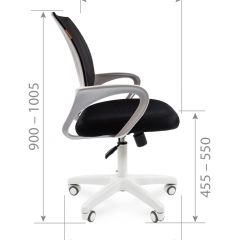 Кресло для оператора CHAIRMAN 696 white (ткань TW-11/сетка TW-01) в Асбесте - asbest.mebel24.online | фото 5