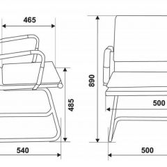 Кресло для посетителя Бюрократ CH-993-LOW-V/M01 черный в Асбесте - asbest.mebel24.online | фото 3