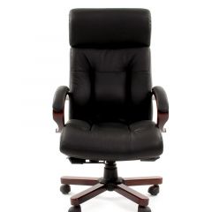 Кресло для руководителя CHAIRMAN  421 (Натуральная кожа) Черное в Асбесте - asbest.mebel24.online | фото 2