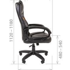 Кресло для руководителя  CHAIRMAN 432 (Экокожа черная) в Асбесте - asbest.mebel24.online | фото 5