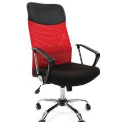 Кресло для руководителя CHAIRMAN 610 N (15-21 черный/сетка красный) в Асбесте - asbest.mebel24.online | фото