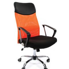 Кресло для руководителя CHAIRMAN 610 N (15-21 черный/сетка оранжевый) в Асбесте - asbest.mebel24.online | фото