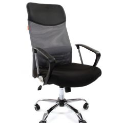 Кресло для руководителя CHAIRMAN 610 N(15-21 черный/сетка серый) в Асбесте - asbest.mebel24.online | фото