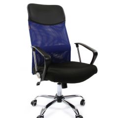 Кресло для руководителя CHAIRMAN 610 N (15-21 черный/сетка синий) в Асбесте - asbest.mebel24.online | фото