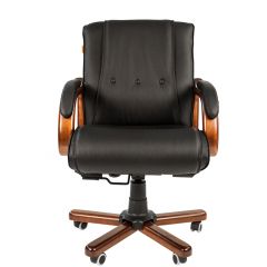 Кресло для руководителя CHAIRMAN  653 М (Кожа) Черное в Асбесте - asbest.mebel24.online | фото 2