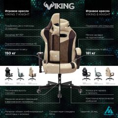 Кресло игровое Бюрократ VIKING 6 KNIGHT BL FABRIC синий в Асбесте - asbest.mebel24.online | фото 5