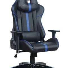 Кресло компьютерное BRABIX "GT Carbon GM-120" (черное/синее) 531930 в Асбесте - asbest.mebel24.online | фото