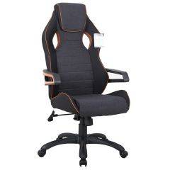 Кресло компьютерное BRABIX Techno Pro GM-003 (ткань черное/серое, вставки оранжевые) 531813 в Асбесте - asbest.mebel24.online | фото