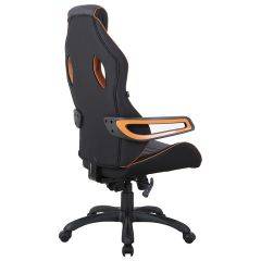 Кресло компьютерное BRABIX Techno Pro GM-003 (ткань черное/серое, вставки оранжевые) 531813 в Асбесте - asbest.mebel24.online | фото 6
