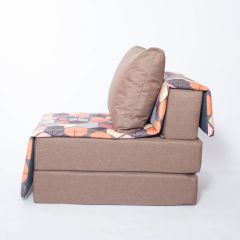 Кресло-кровать бескаркасное Харви (коричневый-геометрия браун) в Асбесте - asbest.mebel24.online | фото 2
