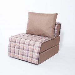 Кресло-кровать бескаркасное Харви (коричневый-квадро беж) в Асбесте - asbest.mebel24.online | фото 1